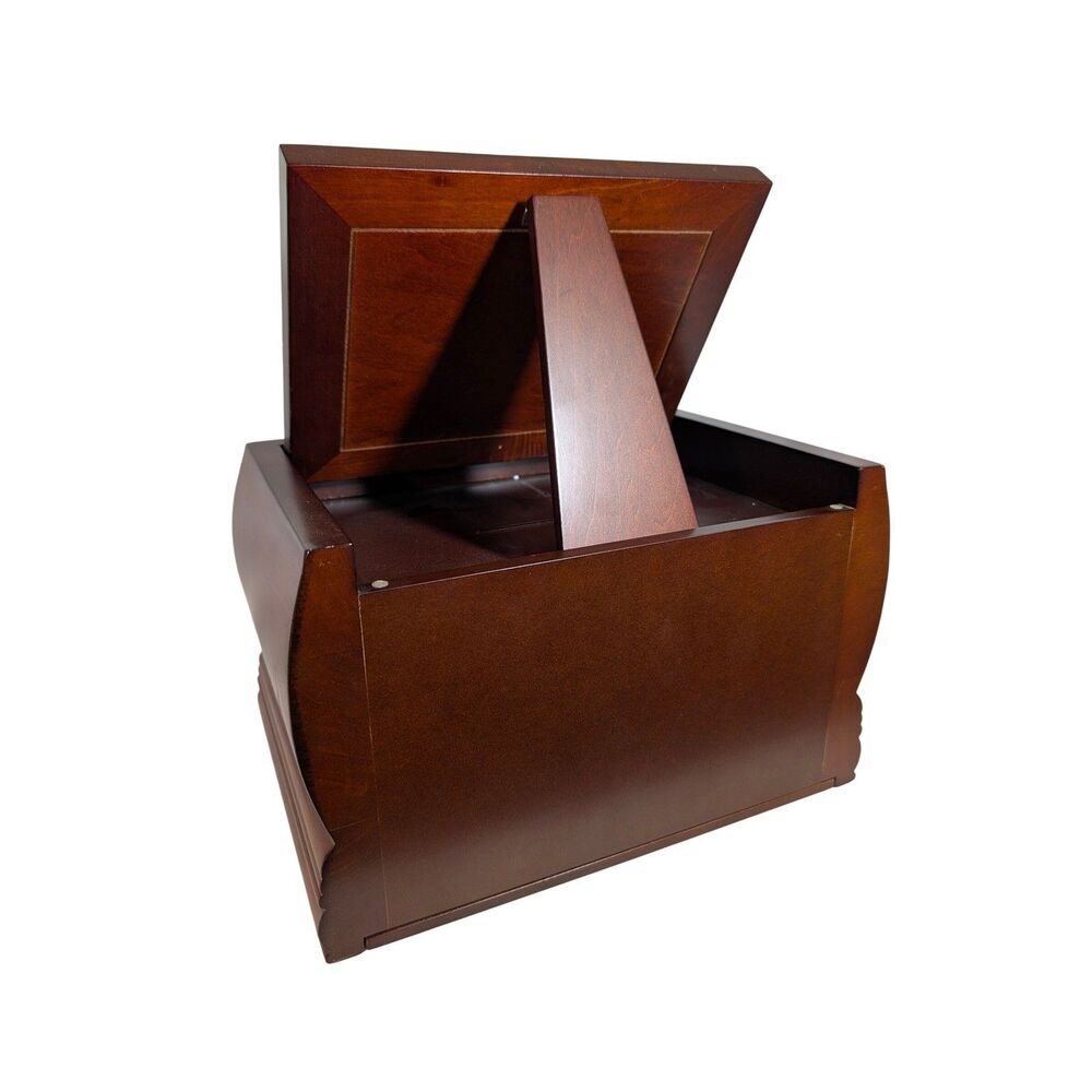 Smart Plan Dark Brown 11x7 inch Wooden Memory Box with Photo Frame Lid Urn - Picture 5 of 9